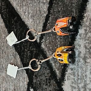 VINTAGE MINI WOODEN 2001 TRIBAL ELEPHANT MADE IN SRI LANKA KEYCHAIN BUNDLE